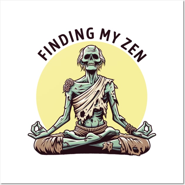 Finding my zen - Funny Yoga gift Wall Art by Kicosh